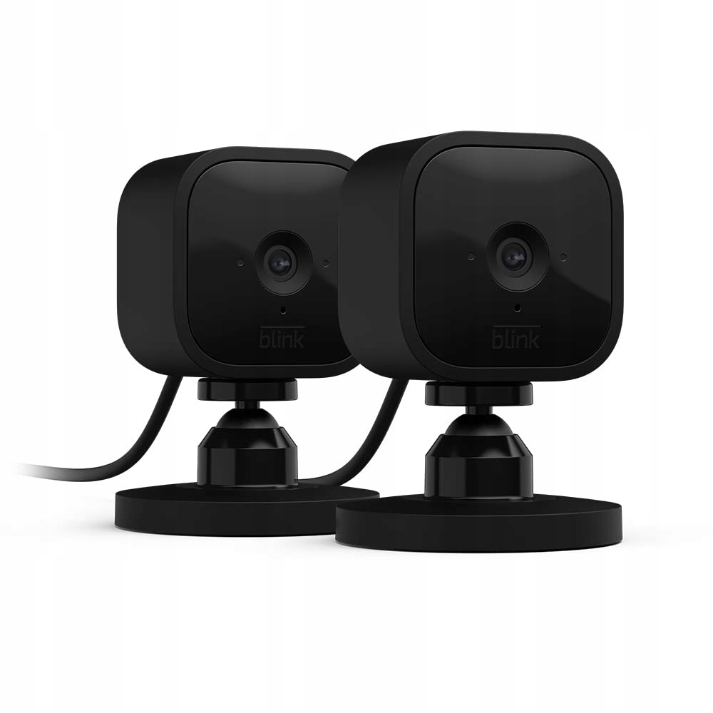 BLINK Mini Kamera Wewnętrzna Full HD 1080p Z Alexa Czarna 2 Sztuki