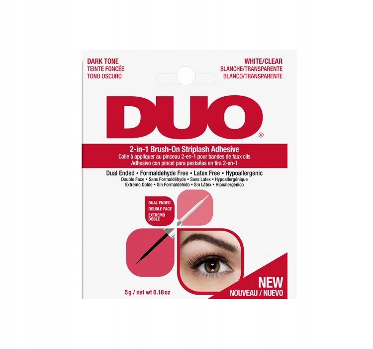 Ardell Duo 2w1 Striplash Adhesive Klej do rzęs - BLACK/WHITE 5g