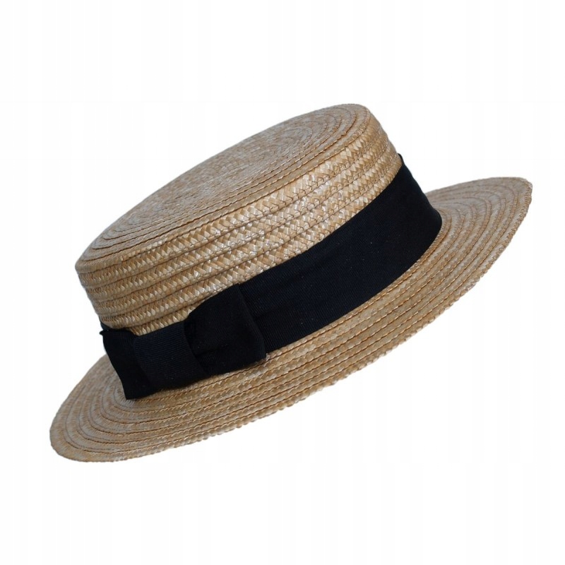 Kapelusz słomkowy męski kanotier 59 Boather polski