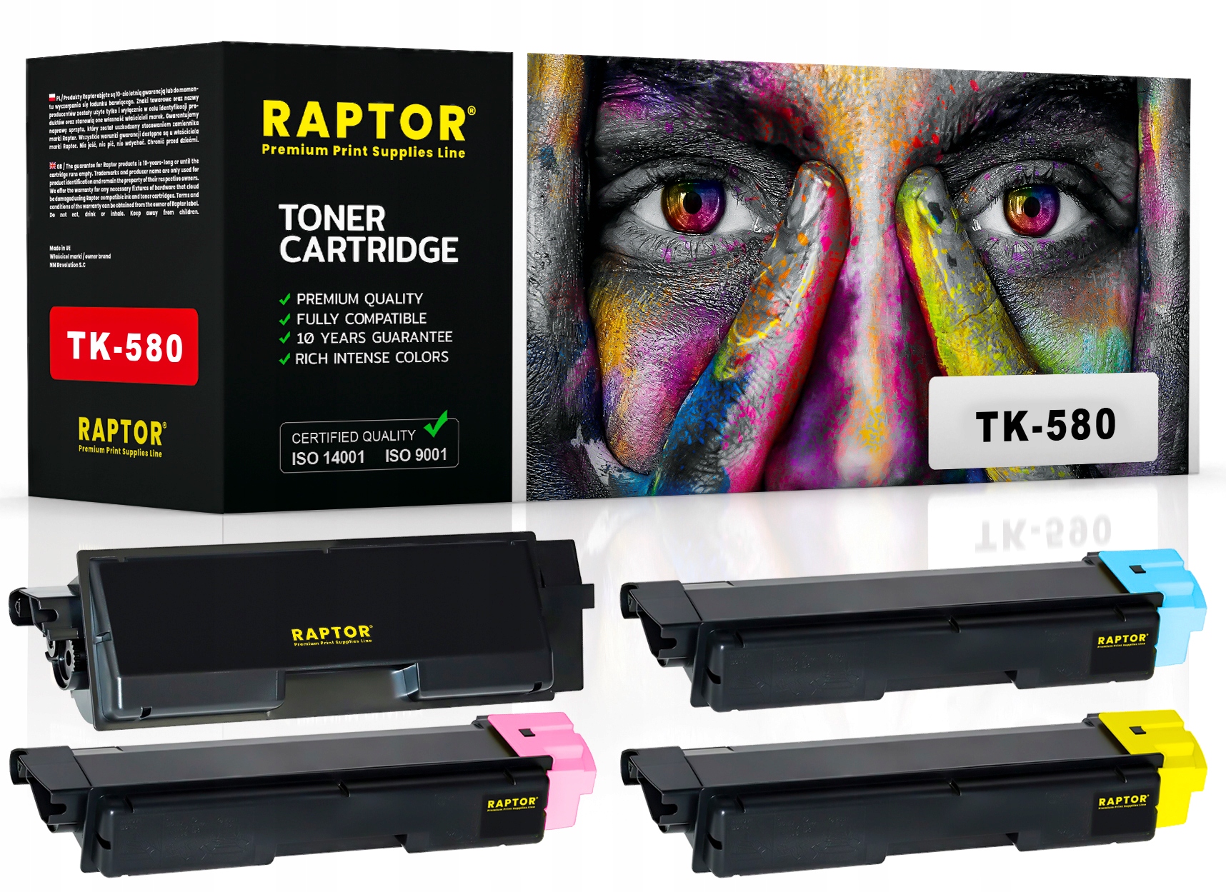 4x Toner Pro Kyocera TK-580 5150DN 6021CDN Premium