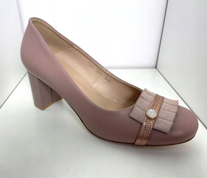 Dámské lodičky Higo kůže 1654 Pudrová Růžová 36