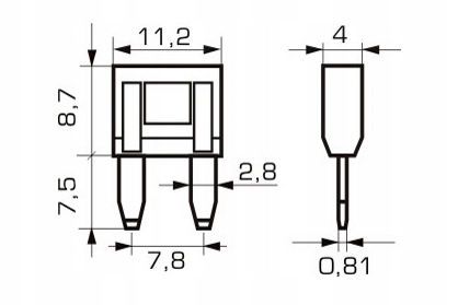 BEZPIECZNIK PŁYTKOWY MINI MINIVAL 7.5A 10sztuk Producent części Inny