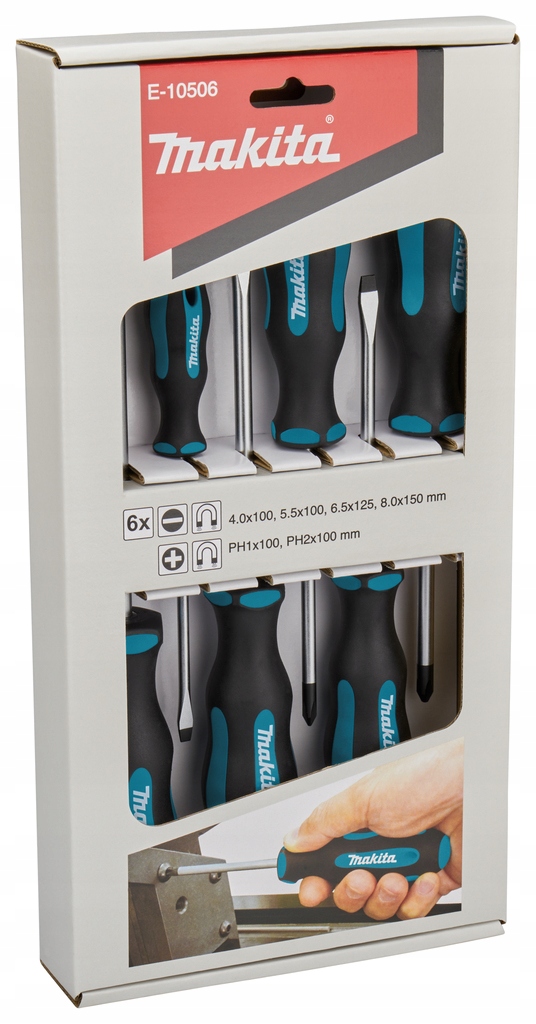 

Zestaw śrubokrętów wkrętaków Makita E-10506 6 szt