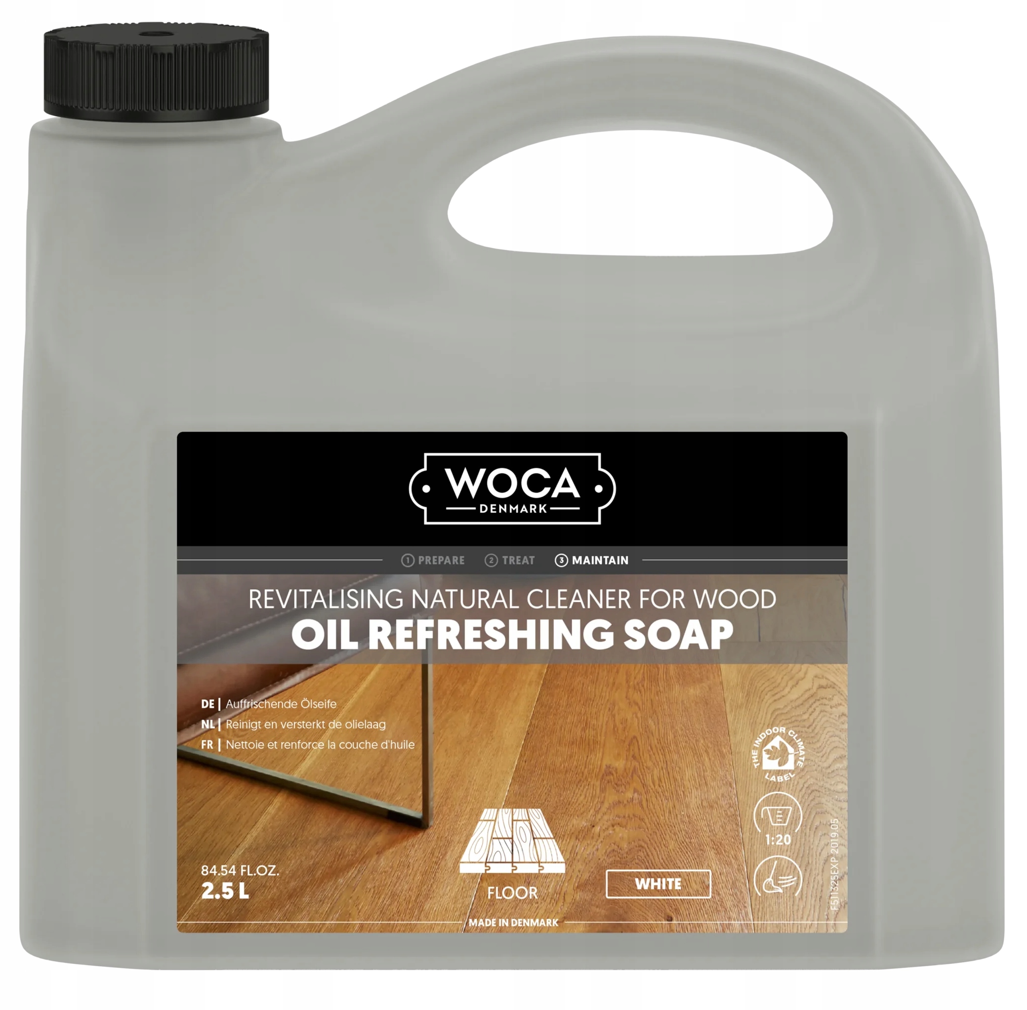 Woca Oil Refreshing Soap White 2,5 l bílé olejové mýdlo na dřevěné podlahy