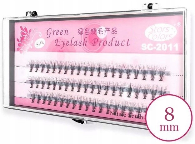 

Rzęsy kępki SiLK jedwabne gęste 8mm