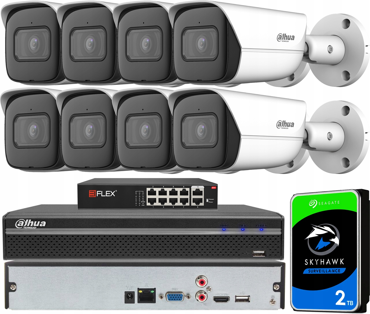 Monitorovací sada Dahua pro 8 kamer 5MPX Dahua WizSense Starlight Disk 2TB