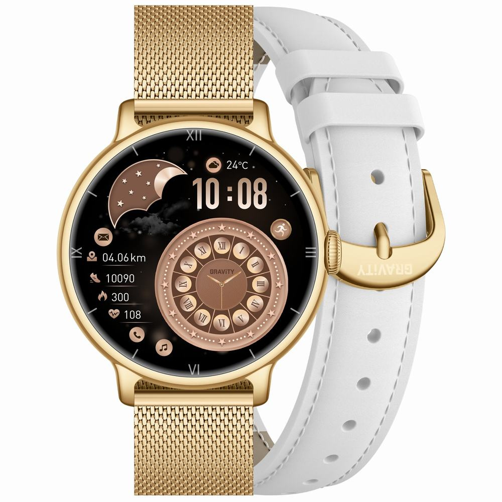 Chytré Hodinky Gravity GT33-2 Amoled, Doplňkový Pásek (sg048b) Gravírování