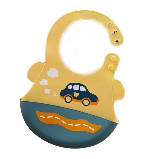 

Śliniak silikonowy regulowany z kieszonką Blw