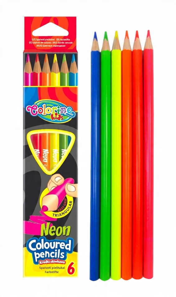 

Colorino kredki ołówkowe trójkątne neonowe 6 kol