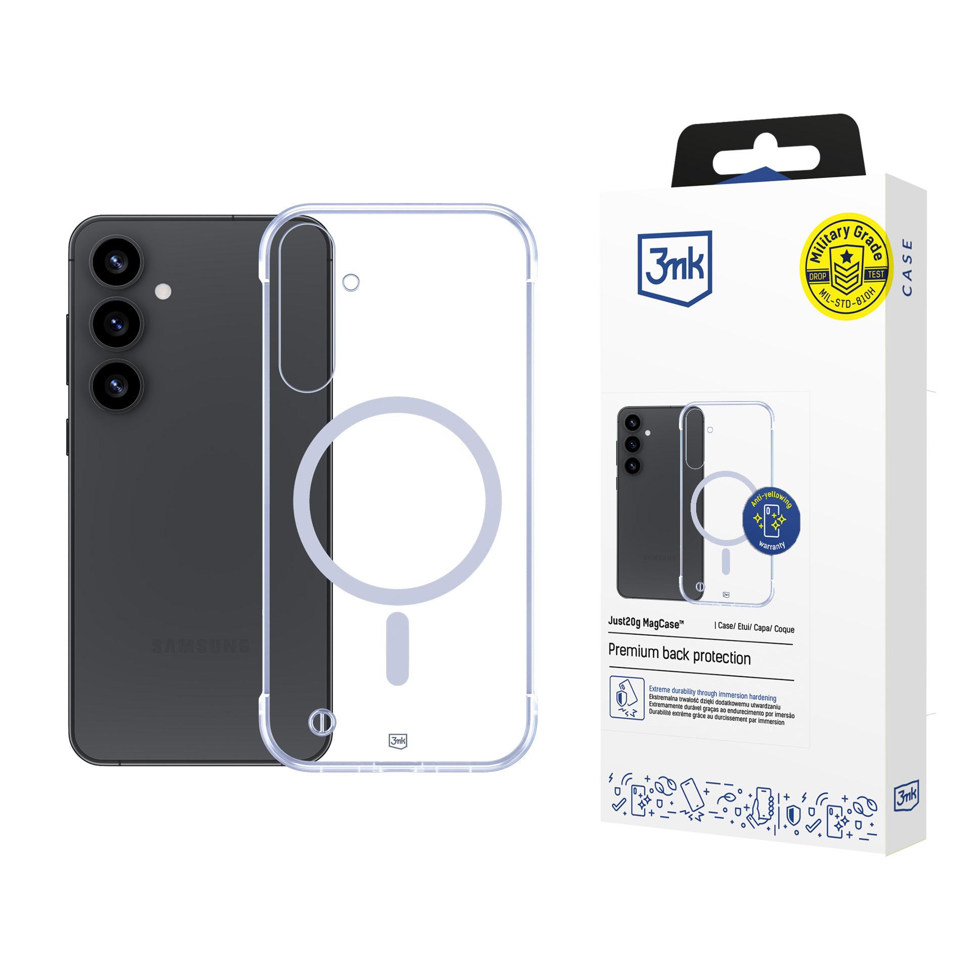 Etui 3mk Just20g MagCase na Samsung Galaxy S25 przezroczyste 3mk