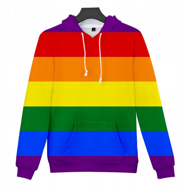 

Bluza Tęczowa Lgbt Tęcza z Kapturem Poliestrowa XL