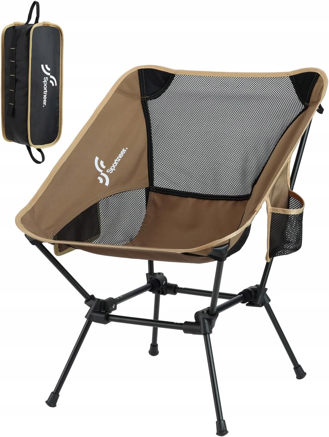 Krzesło turystyczne Sportneer składane 150 kg lekkie kempingowe z torbą