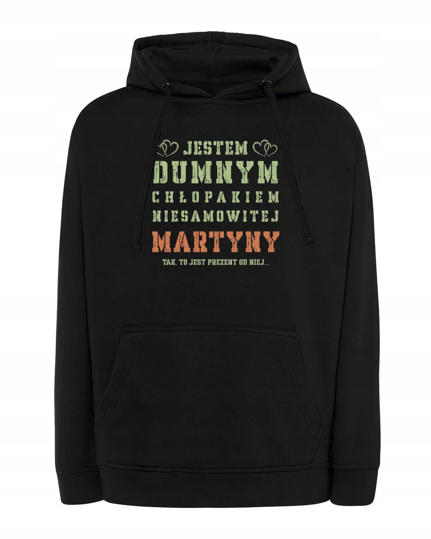 Mikina s kapucí Personalizovaná Den chlapců Pyšný chlap Černý M