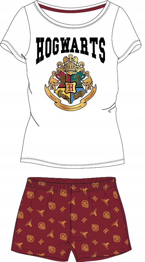 

Piżama Dziewczęca Harry Potter 134 Biała/Bordowa