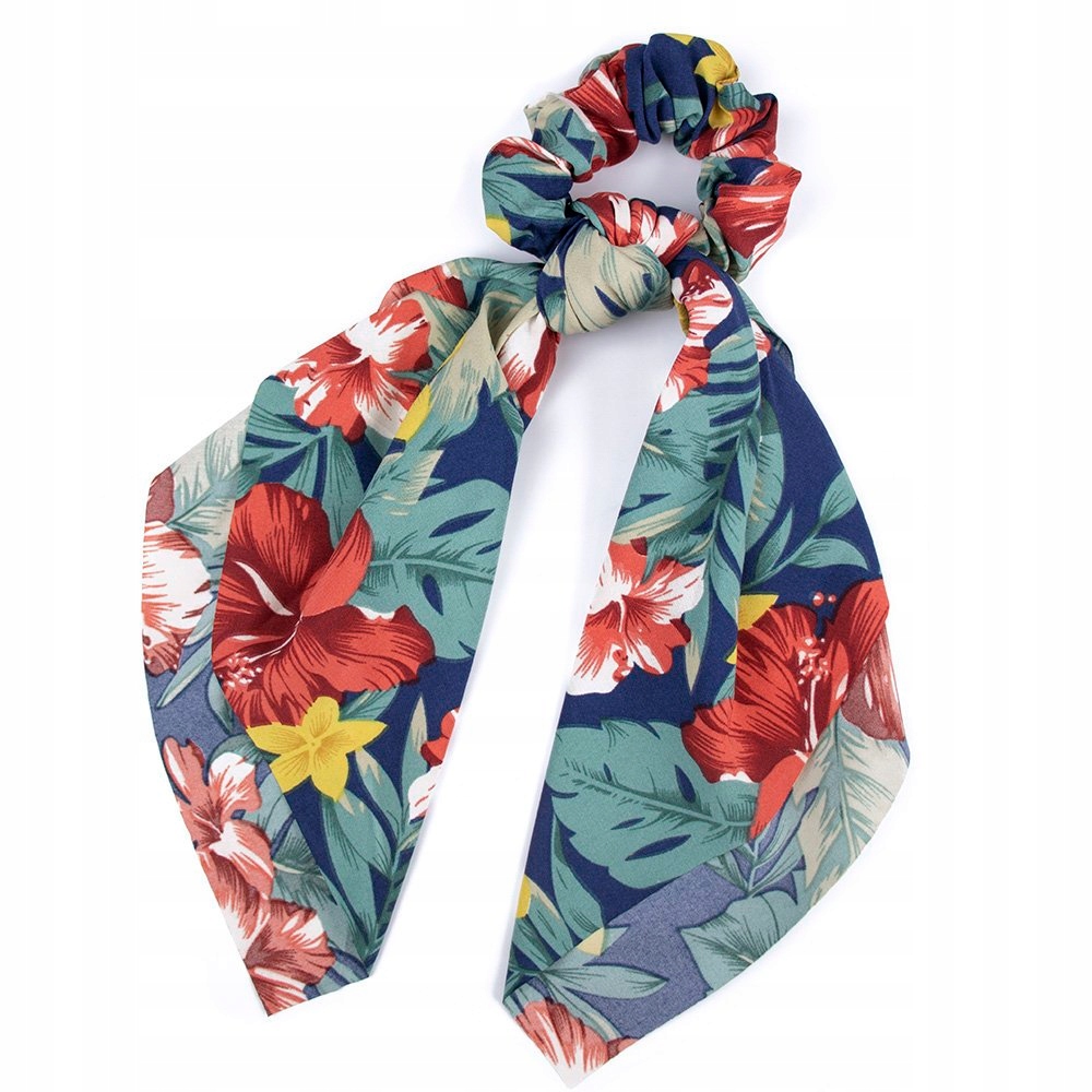 

Gumka Do Włosów scrunchies Apaszka kokarda Czarna