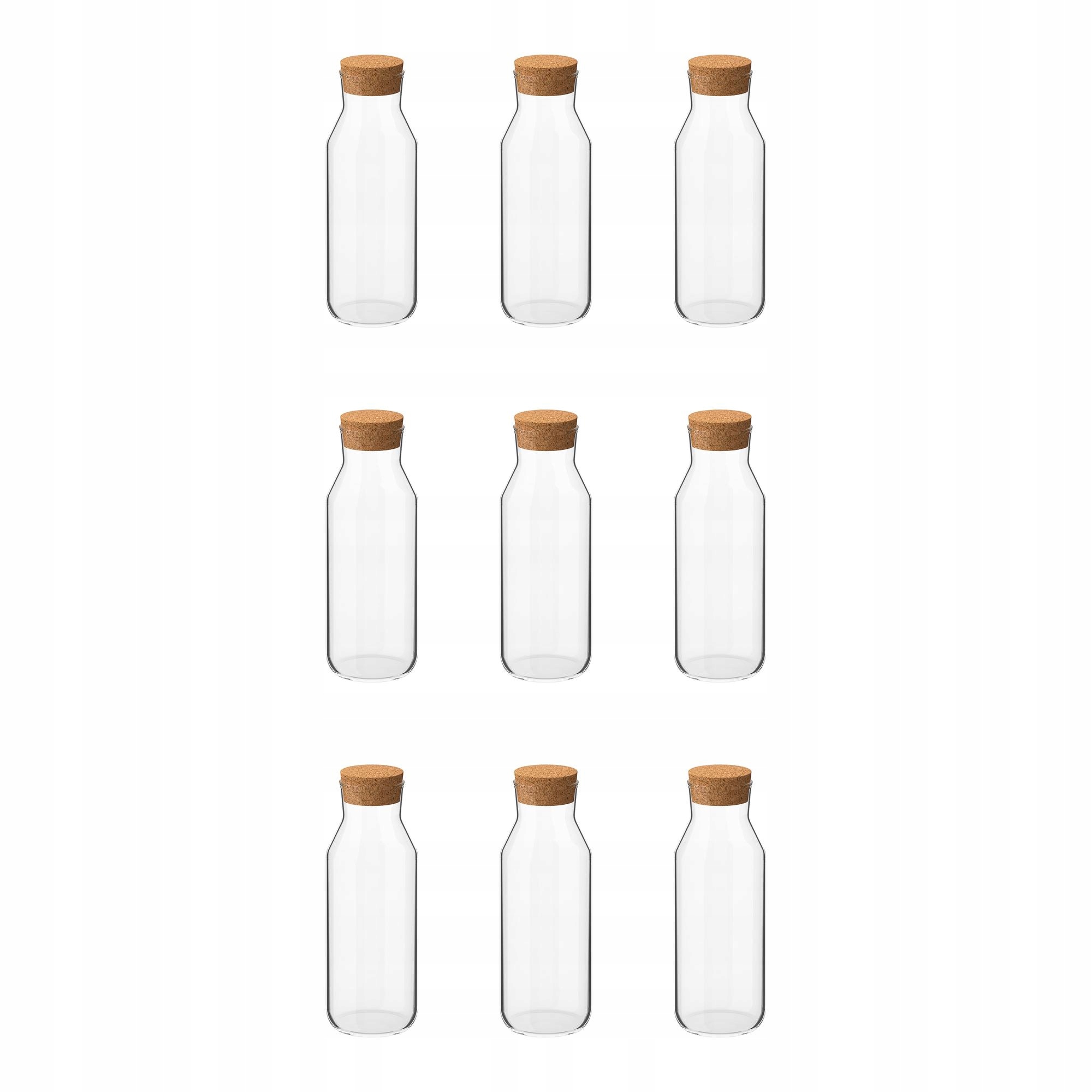 9 ks Skleněná karafa 0.5 l se zátkou Ikea 365+