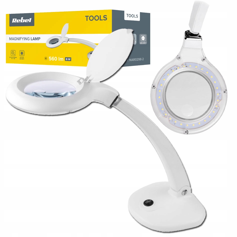 

Lampa z lupą 3D +12D 30LED Smd stołowa z podstawą