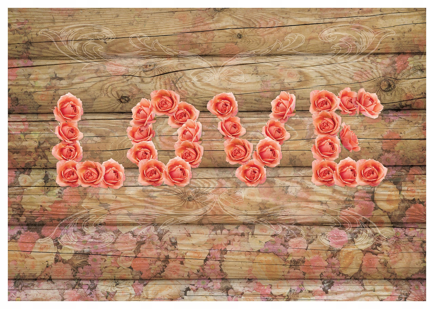 Fototapeta Ruže láska romantika vinyl 368x254 jemný kvetinový vzor lepidlo