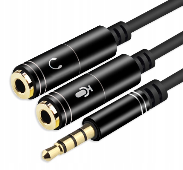 ROZDZIELACZ KABEL MINI JACK AUX MIKROFON SŁUCHAWKI