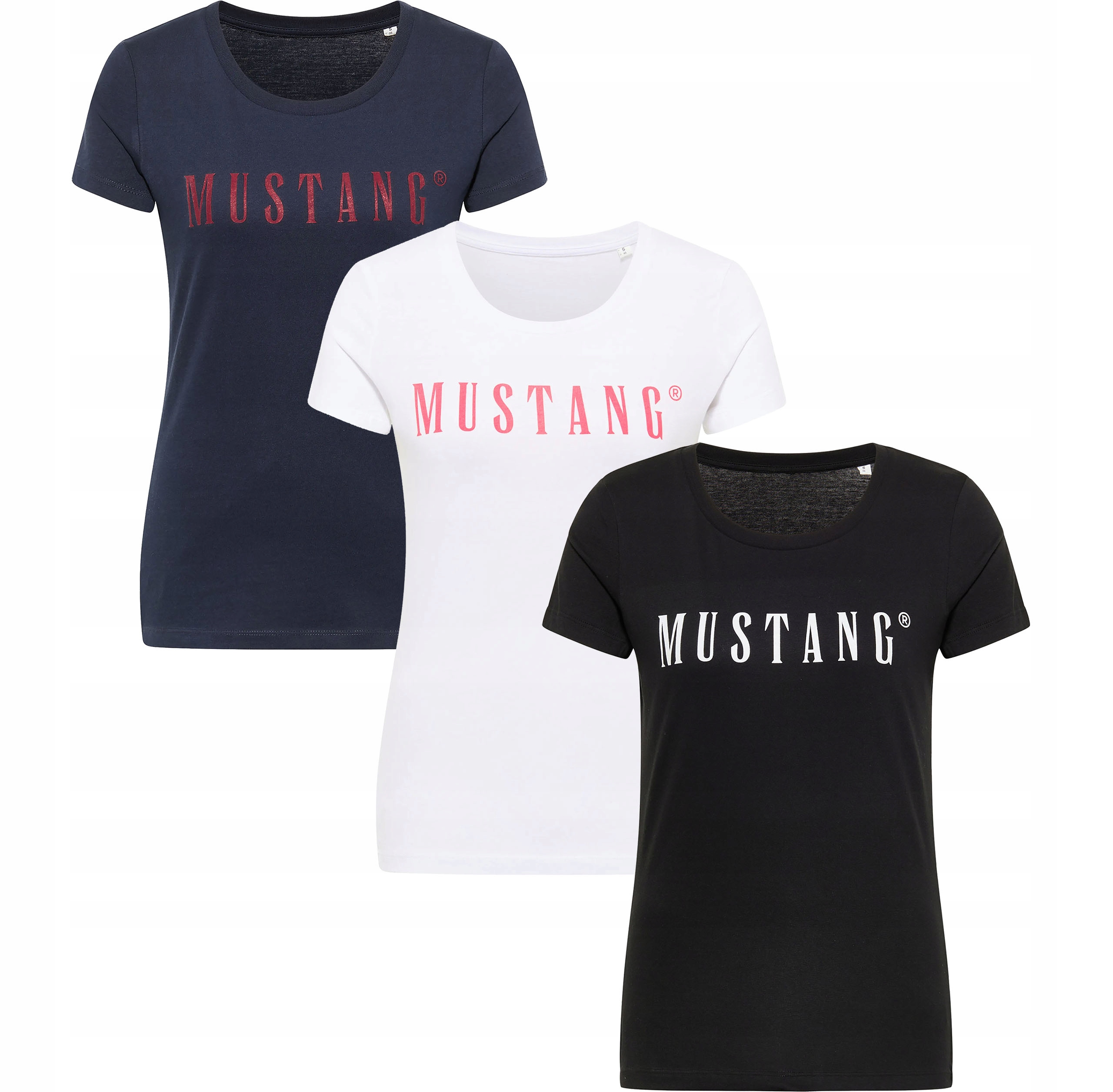 Mustang Tričko Alina C Logo Tee 3pack tričko velikost Xs