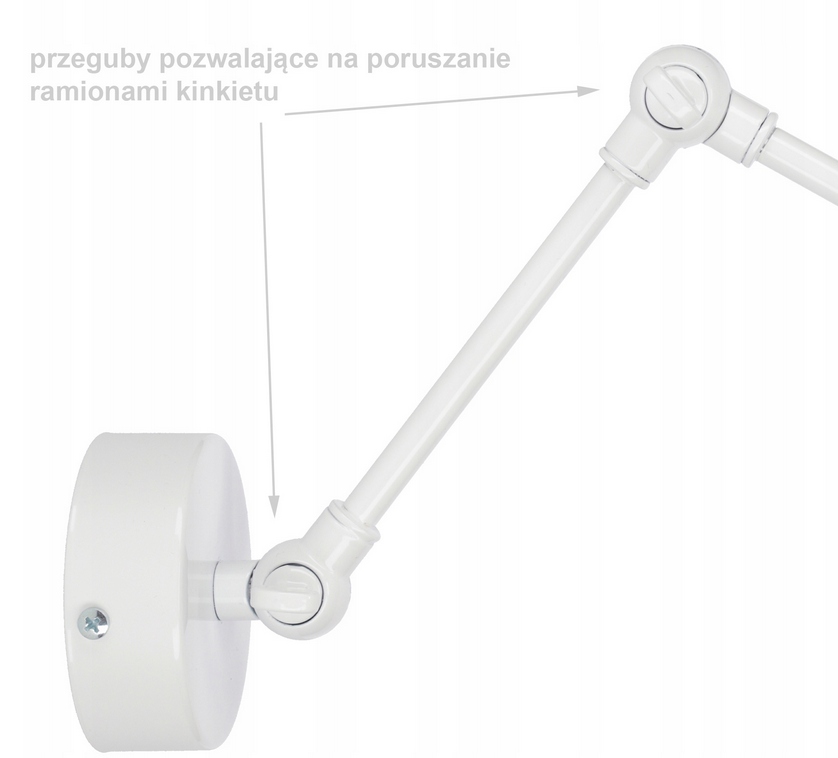 Lampa ścienna kinkiet ścienny do pokoju dziecięcego SPACE biały abażur loft Marka bez marki