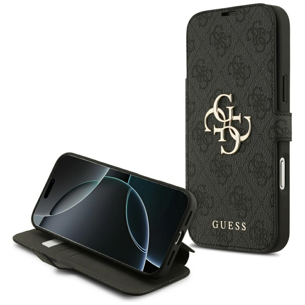 Guess Kniha 4G Metal Logo Apple iPhone 18 Pro Max 17 Pro Max černá
