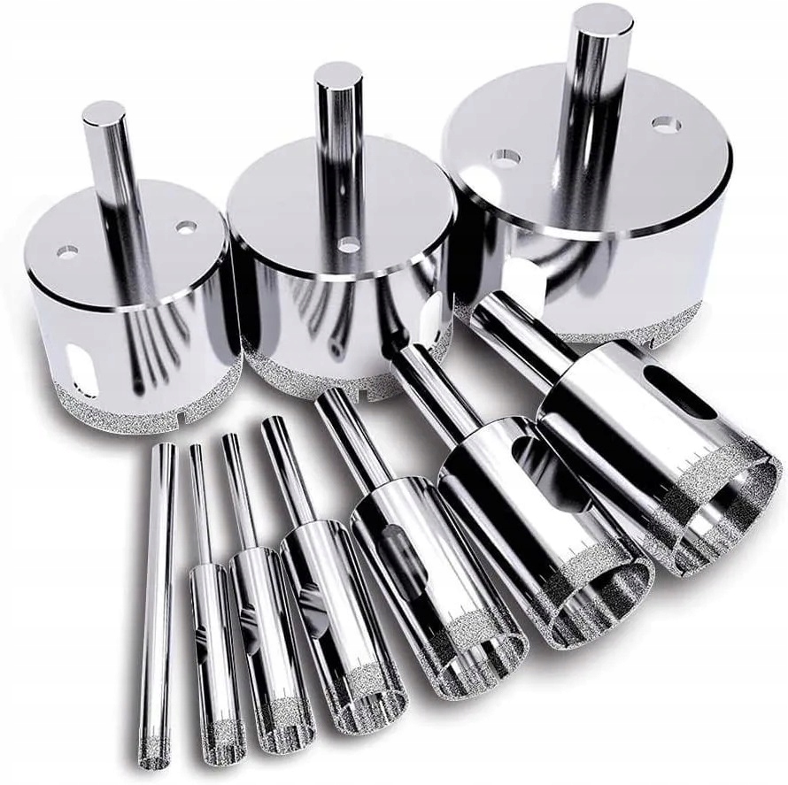 DREL OTWORNICE DIAMENTOWE GRES PŁYTKI SZKŁO 4-65mm