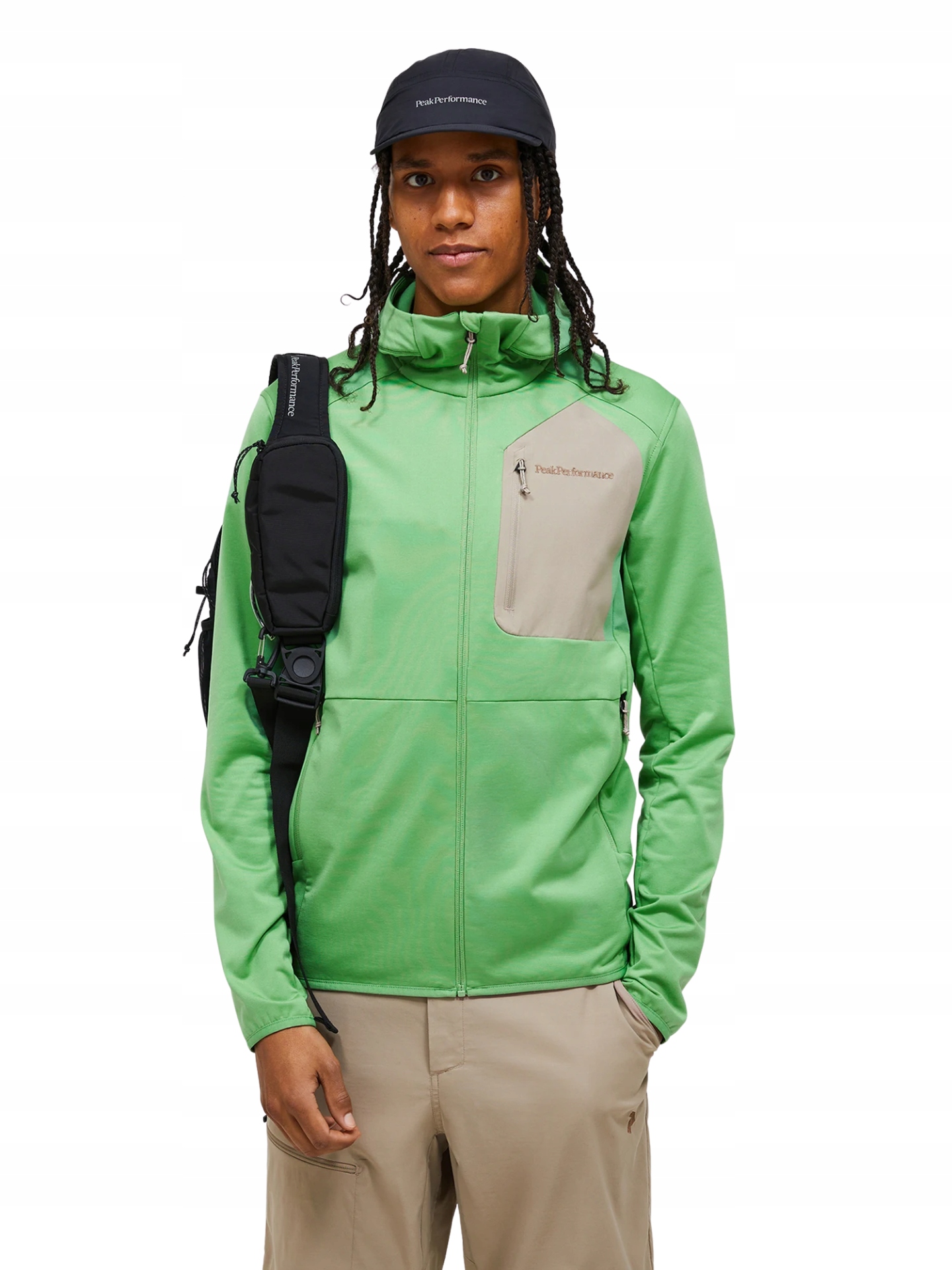 Mikina Peak Performance Utility Light Zip Hood zelená L