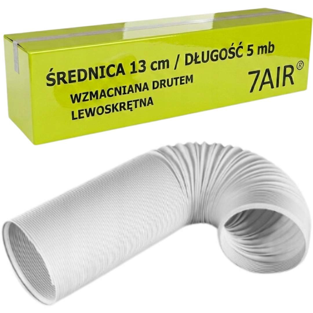 Trubka Pro Mobilní Klimatizaci Na Komínové Okno 13 CM 5 M Vyztužená Drátem