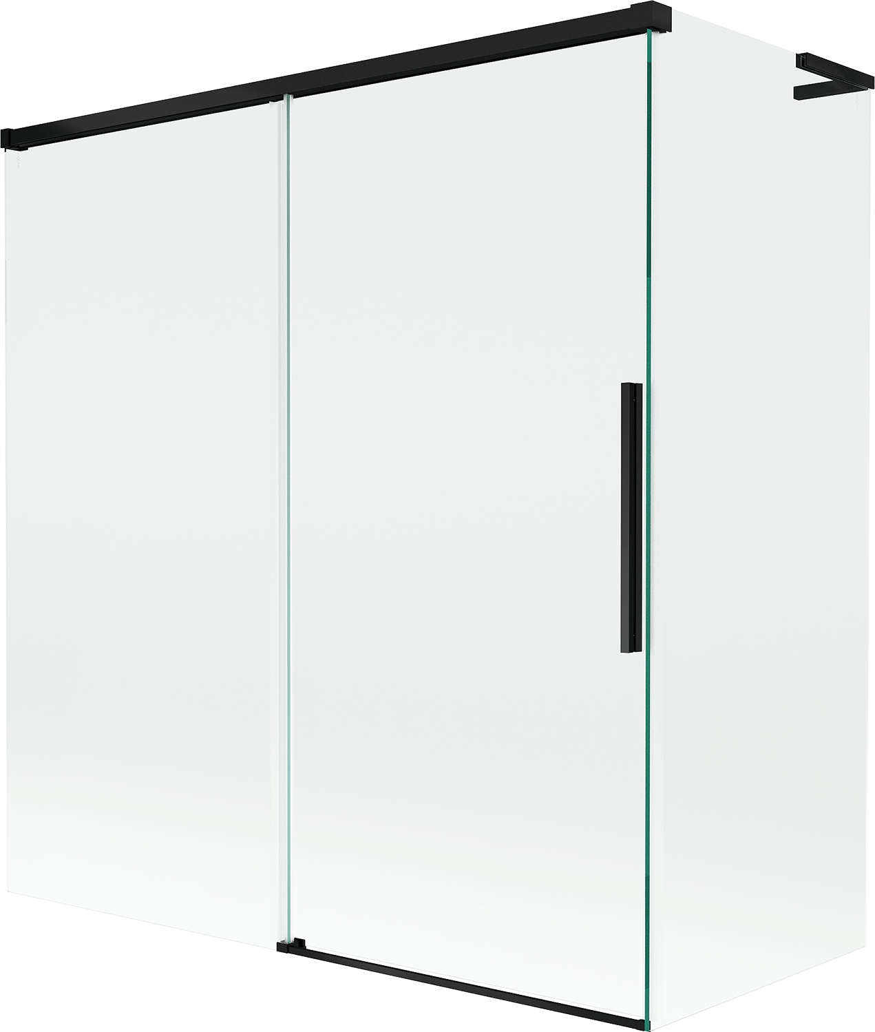 Mexen Rox L Parawan Nawannowy 2-SKRZYDŁOWY 150 70X150 Transparent Czarny