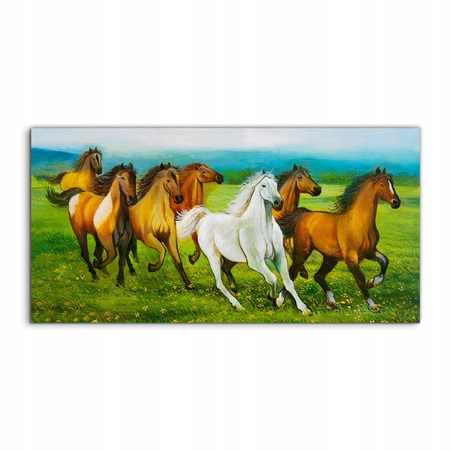 

Fotoobraz 140x70 nowoczesny Biegnące Konie Sztuka