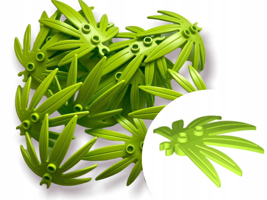 

LEGO10884 Liść Roślina Palma Zielony Lime 2 szt