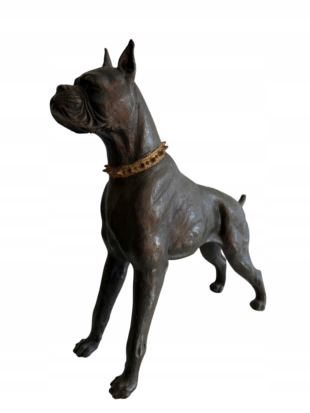 Rzeźba psa BOKSERA - figura z brązu PIES