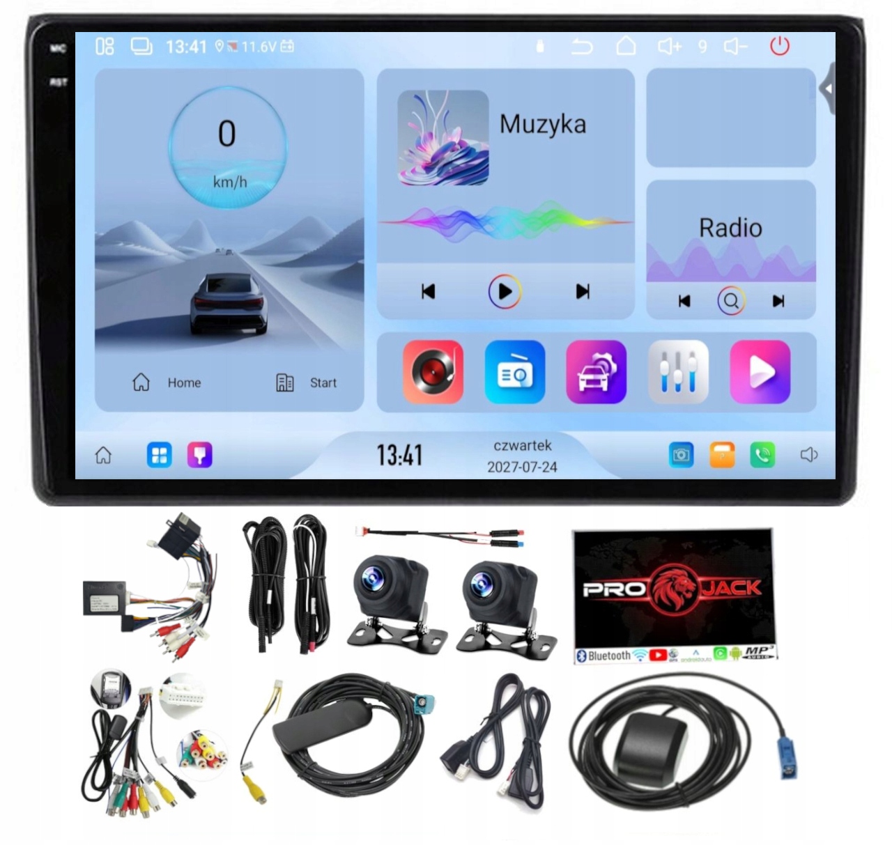 Rádio Navigace Carplay Gps Android Bt Fiat Bravo 2007-2012 64GB Sim