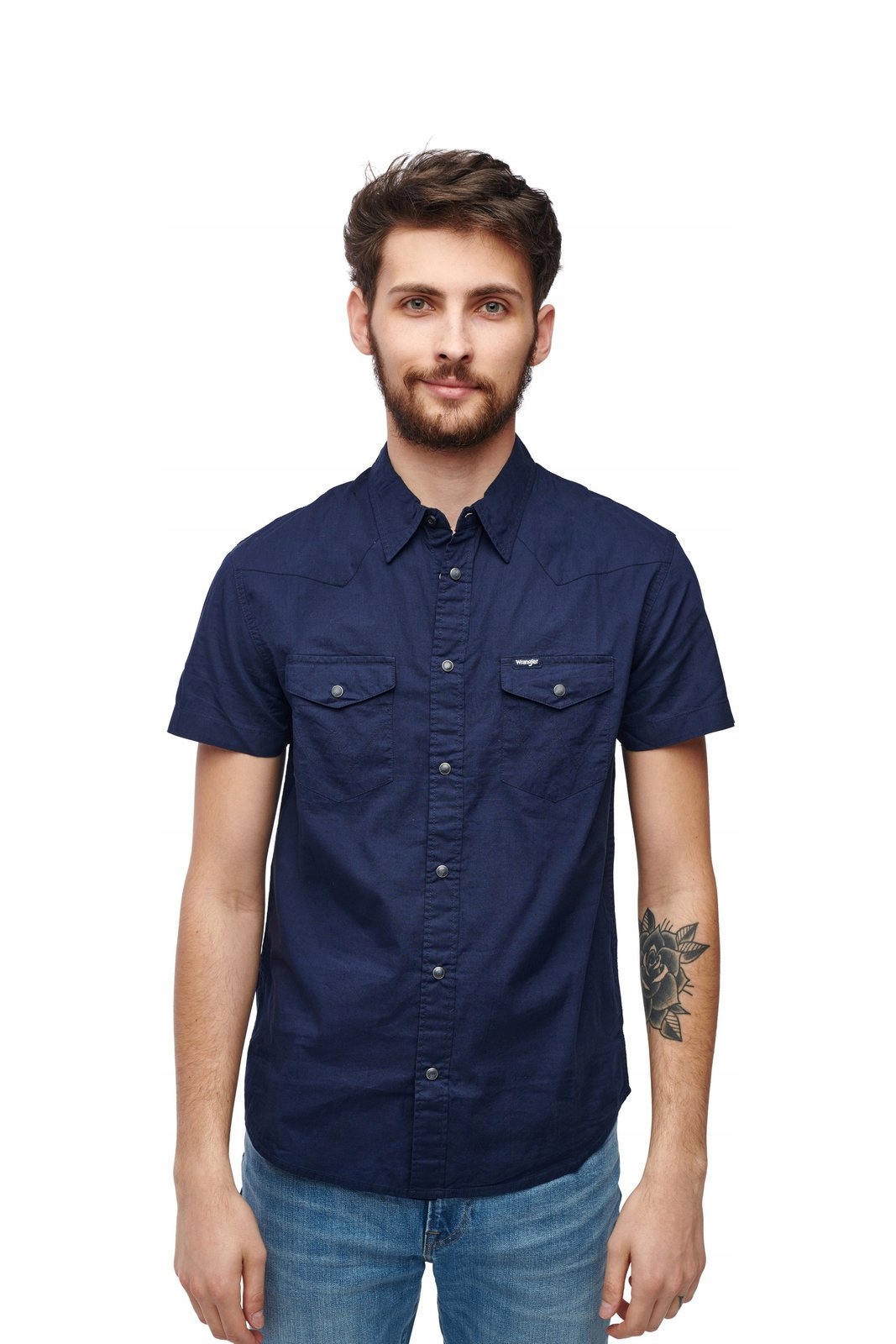 

Wrangler Ss Western Shirt Navy W5J06S114 S