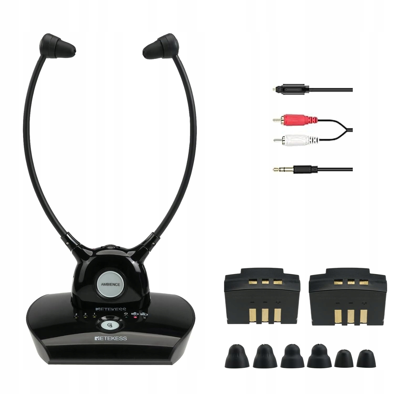 Retekess TA008 Bezdrátová sluchátka Tv, 2.4G Low Latancy, Audio zesilovač