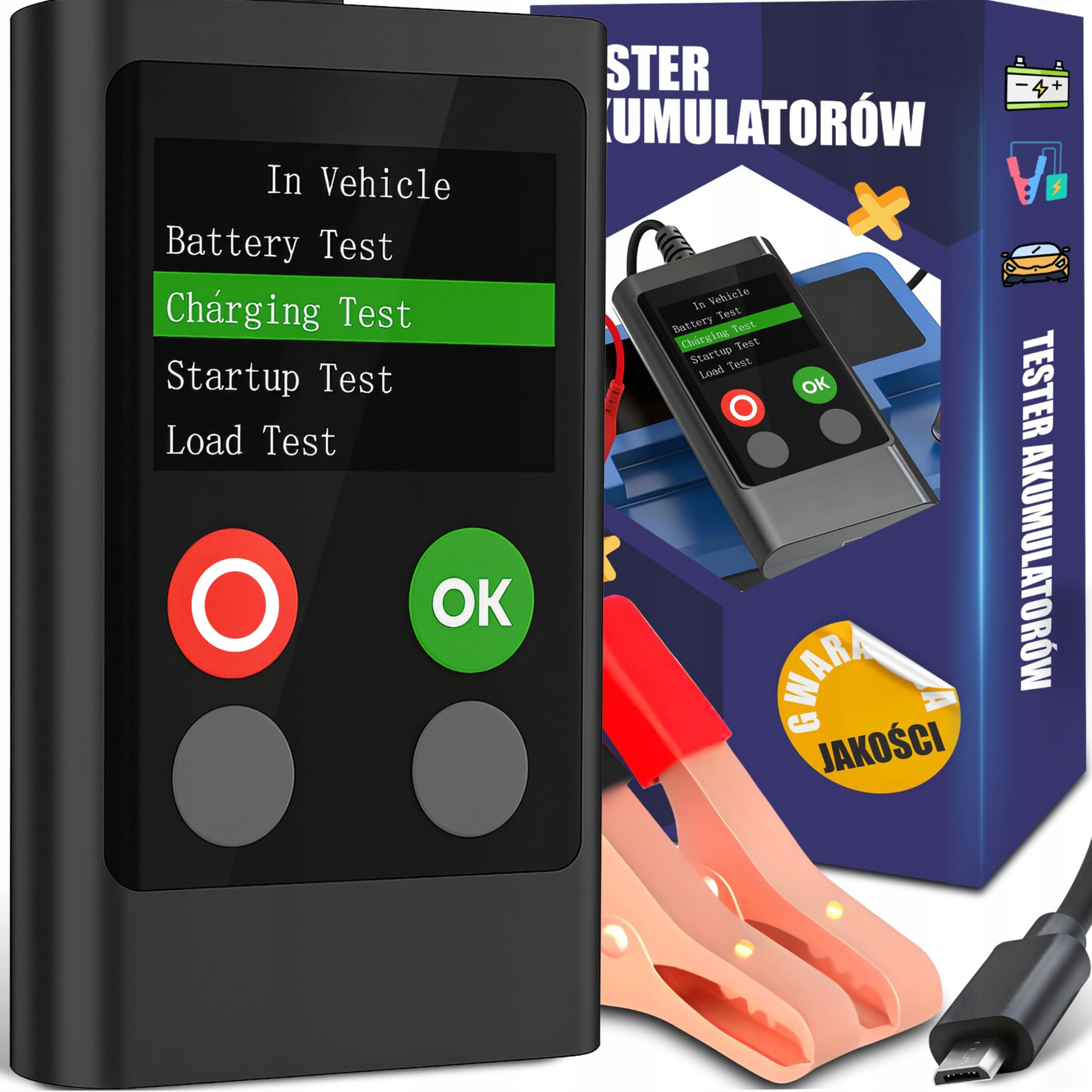 Tester, Měřič Autobaterií, Baterie LCD 6V 20V