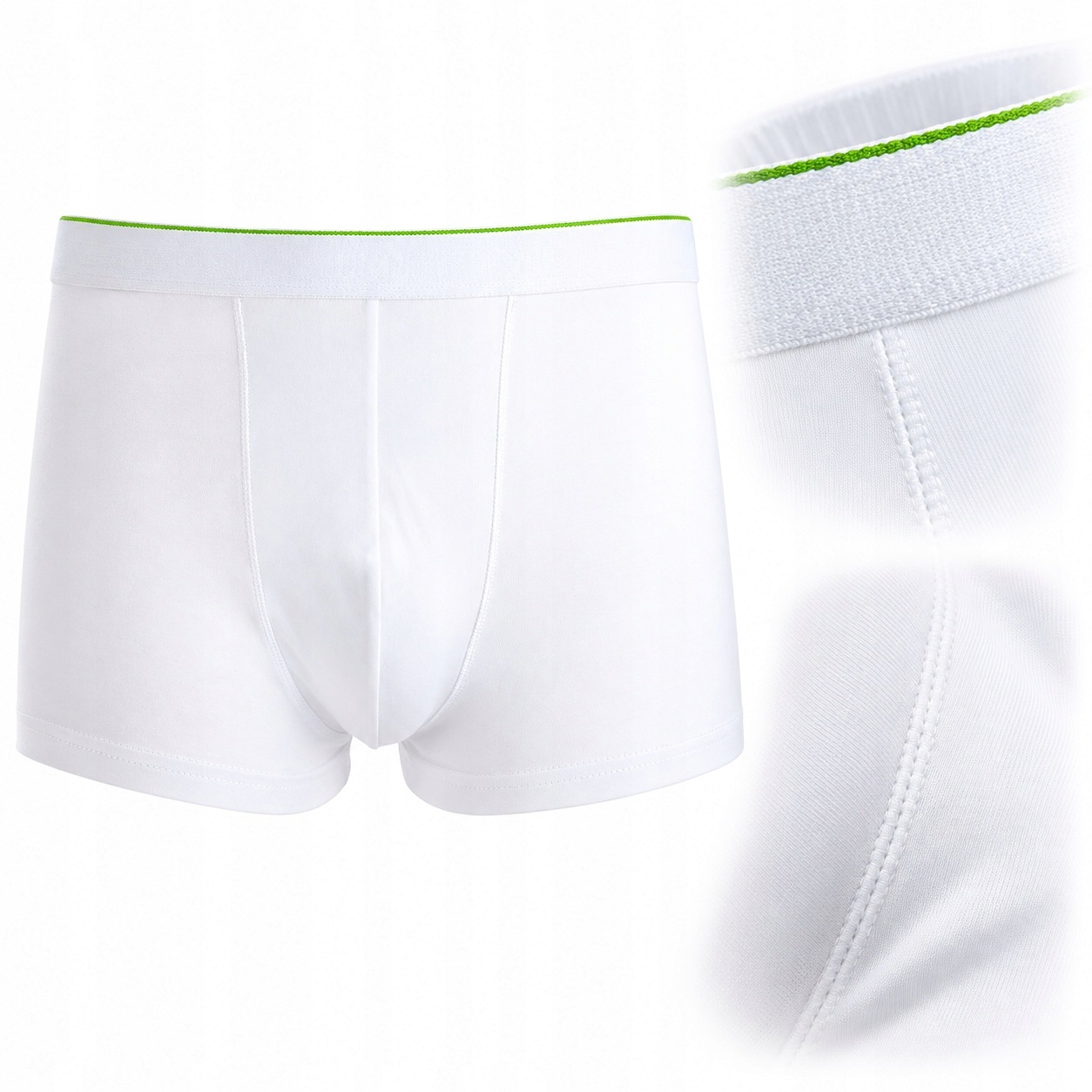 Pánské boxerky z bambusu Henderson Green Line Graph 34325 bílé M Anrr