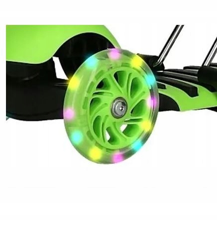 HULAJNOGA TRÓJKOŁOWA BALANSOWA BIEDRONKA DLA DZIECI 3w1 LED ZIELONA Certyfikaty, opinie, atesty CE EN 71