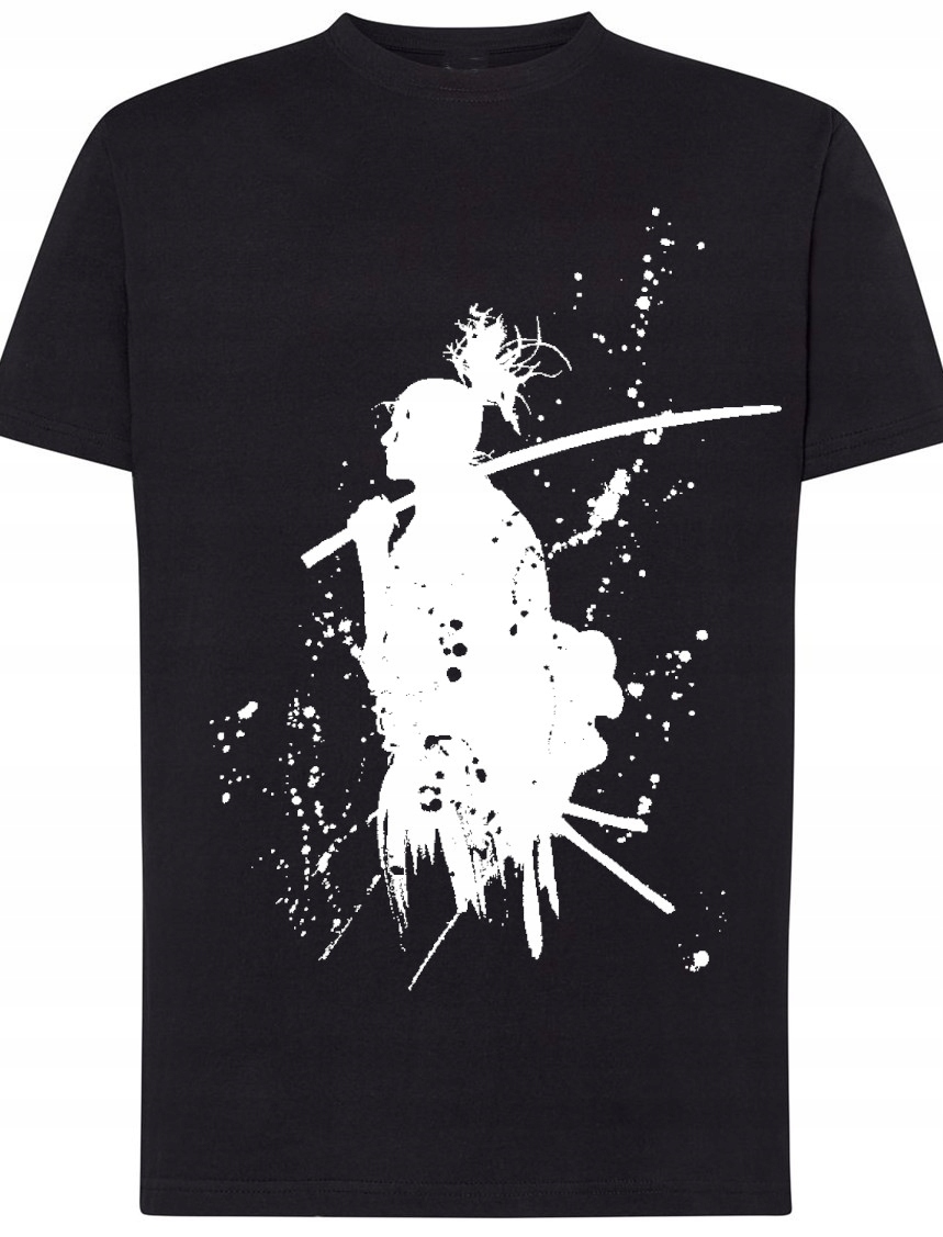 

Samuraj Męski modny T-shirt Nadruk Rozm.4XL