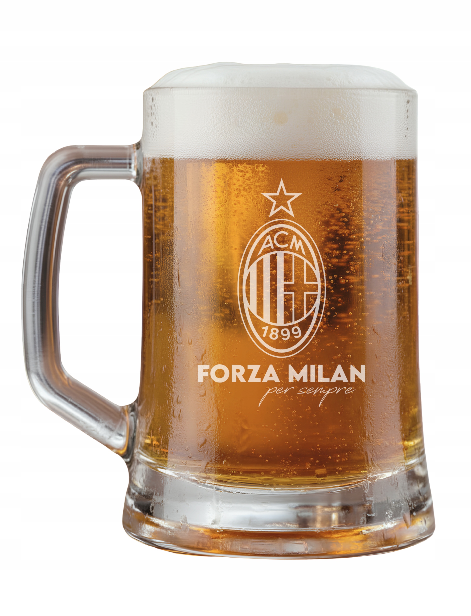 Duży Kufel Do Piwa Grawer Ac Milan dla kibica fanatyka 660 ML