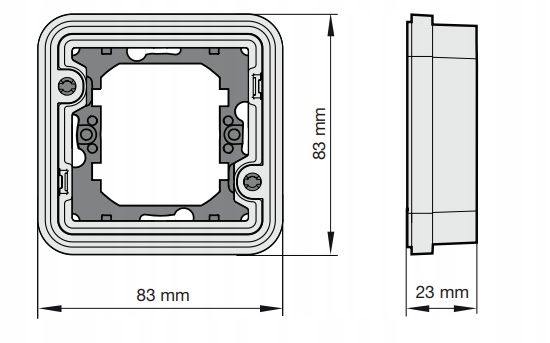BERKER W.1 Ramka pojedyncza podtynkowa IP55 szary Marka Berker