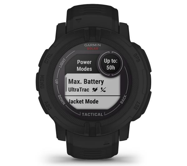 Smartwatch Garmin Instinct 2 Solar Tactical 45mm GPS czarny Kształt koperty okrągła