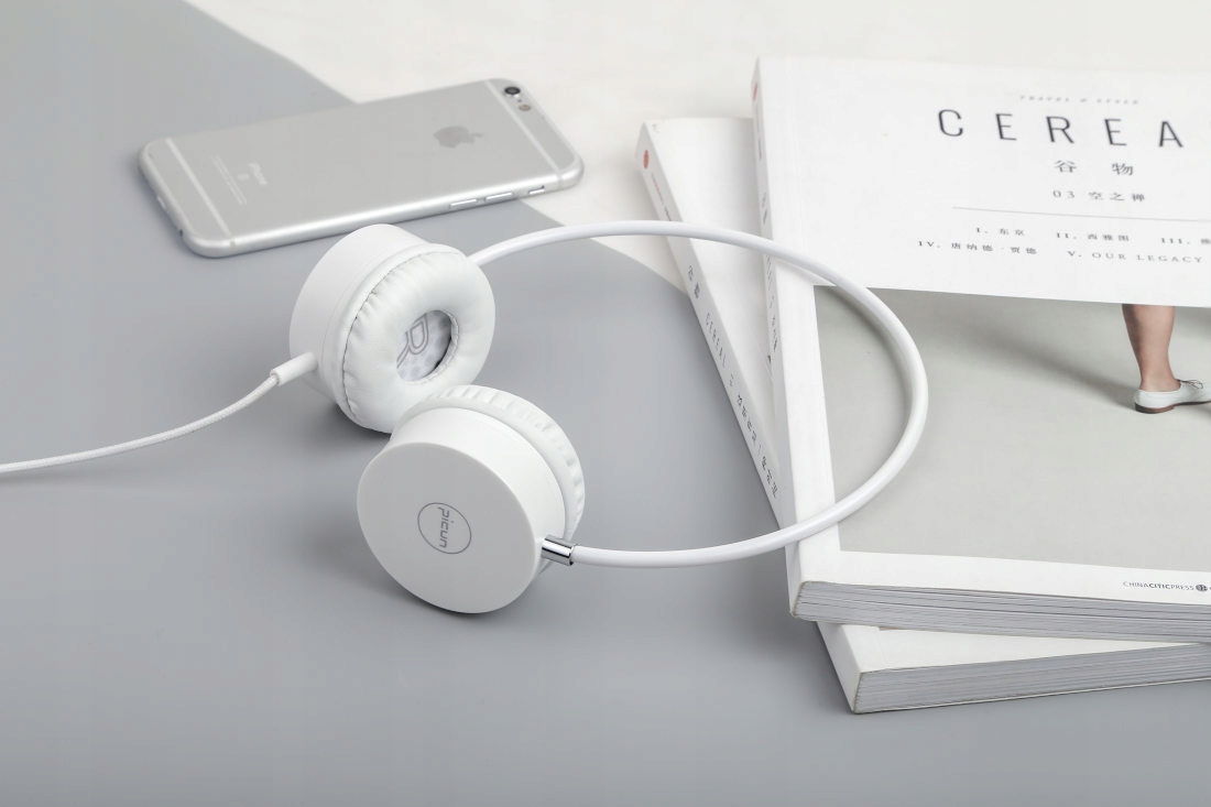 SŁUCHAWKI PRZEWODOWE NAUSZNE PICUN C20 BIAŁE DO SAMOLOTU TELEFONU BIAŁE Rodzaj słuchawek nauszne