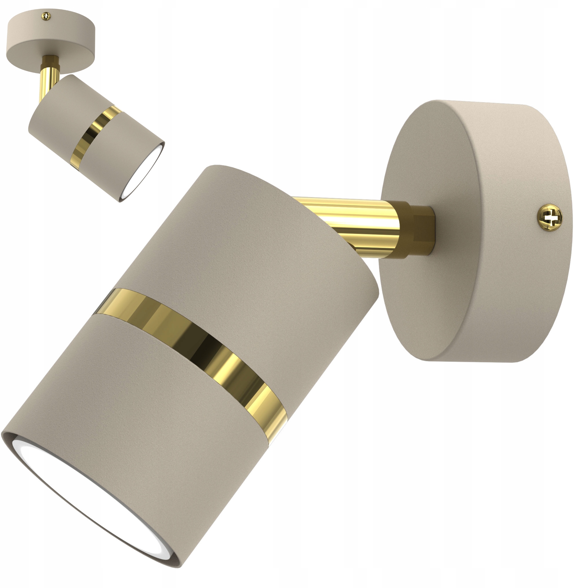 PLAFON KINKIET ŚCIENNY RUCHOMY LAMPA ŚCIENNA SPOT GU10 LED KASZMIR GOLD