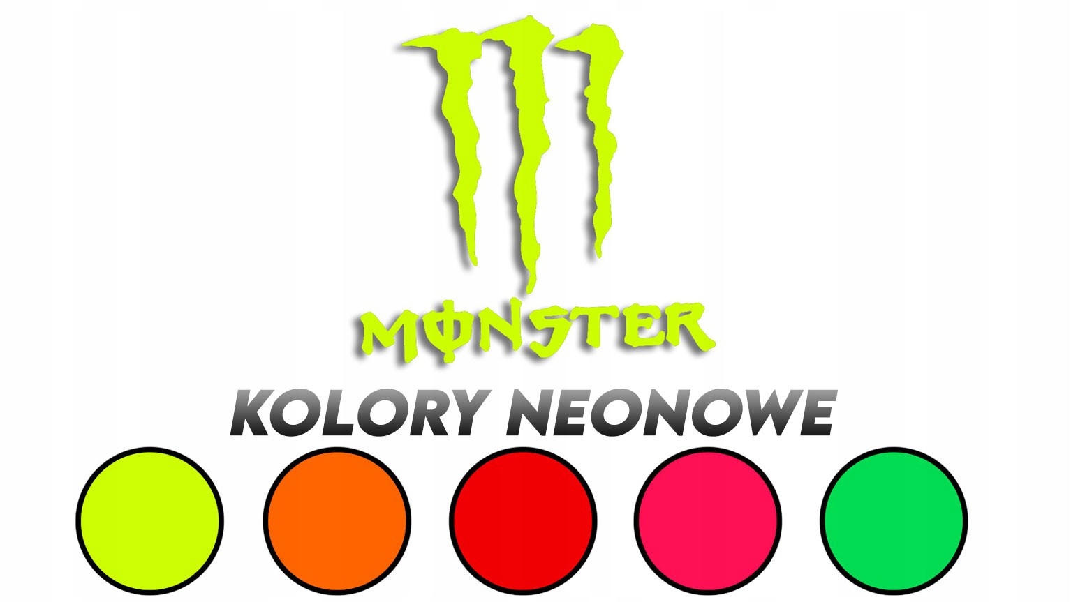 

Wycinana naklejka Monster neonowe