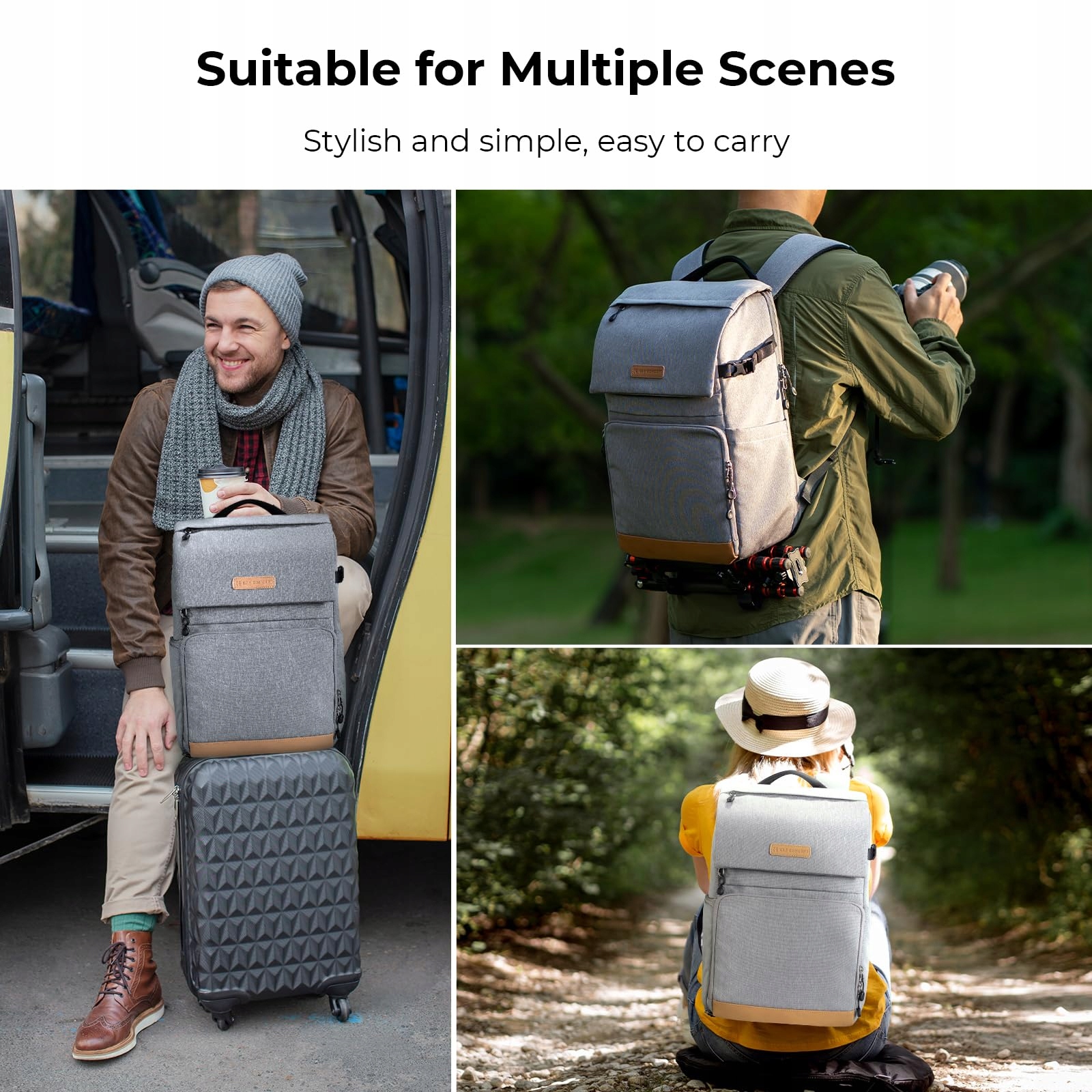 K&F CONCEPT Plecak Fotograficzny 22L Duża Pojemność Laptop 15,6 Cala — miniatura 6