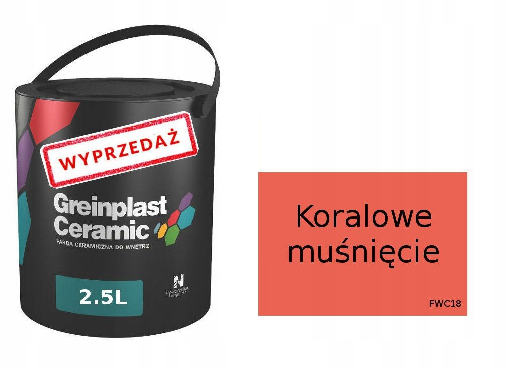 FARBA ceramiczna Greinplast 2,5L koralowe muśnięci