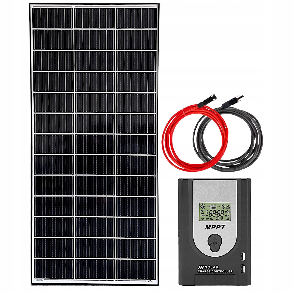Solární Panel, Solární Baterie 160 W 12 V S Regulátorem Mppt