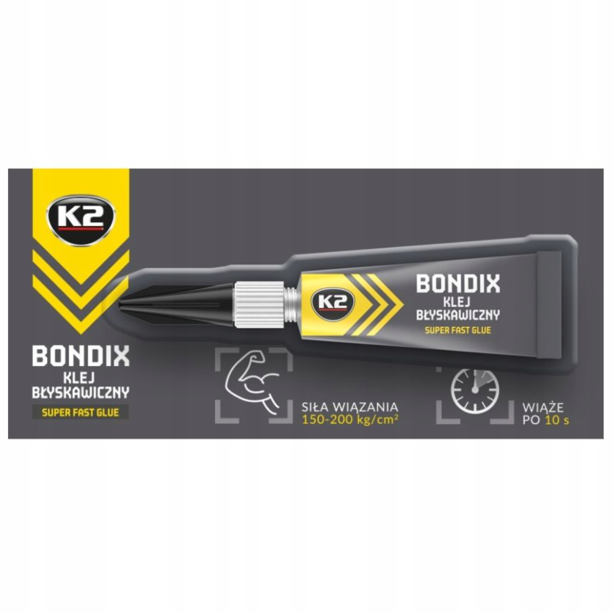 Klej uniwersalny drewna plastiku porcelany Mocny K2 Bondix 3g